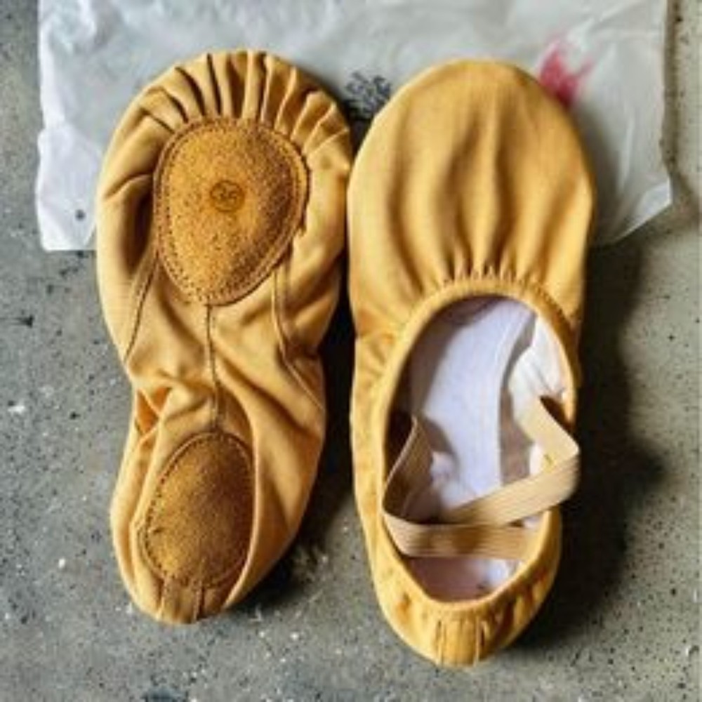 NEW Canvas BEIGE ballet flats_35